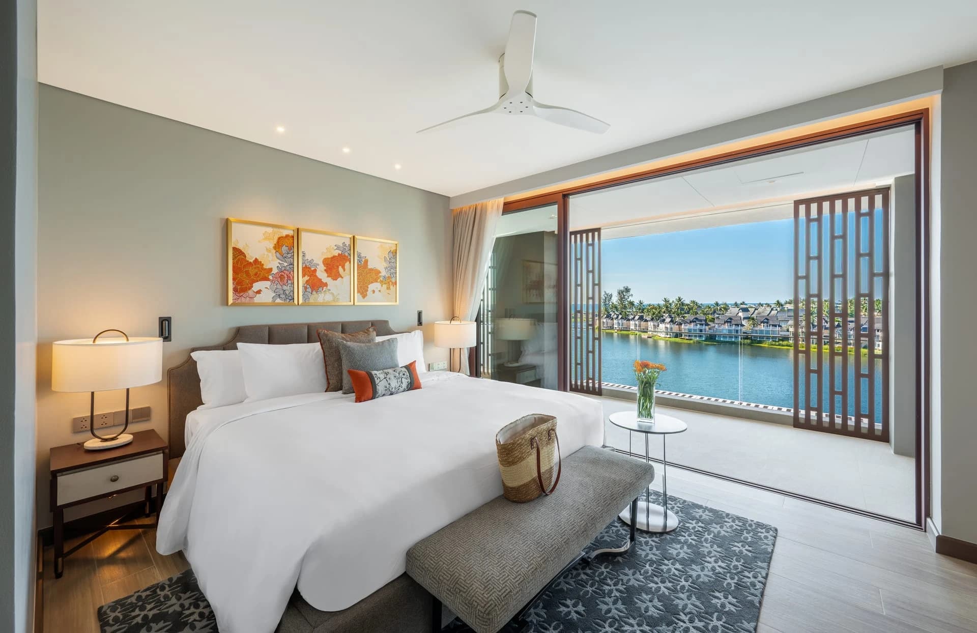 Bedroom overlooking the lagoon